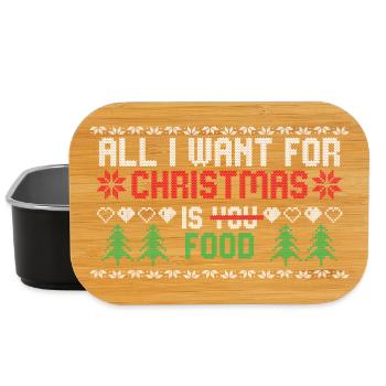 All I Want For Christmas Is Food Graphic - Lunch Box - Schwarz - Vorne