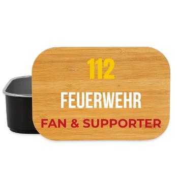 112 Feuerwehr Fan & Supporter T‑Shirt - Lunch Box - Schwarz - Vorne