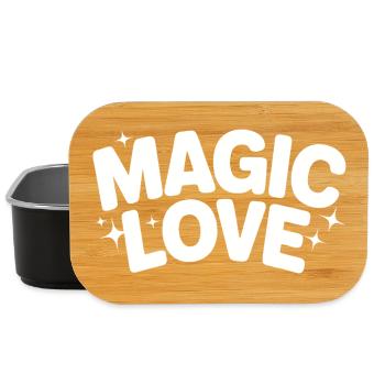 Magische Liebe Schriftzug - Lunch Box - Schwarz - Vorne