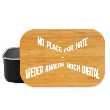 No Place for Hate – Weder Analog noch Digital Stat - Lunch Box - Schwarz - Vorne