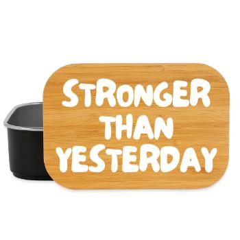 Stronger than yesterday - Lunch Box - black - Front