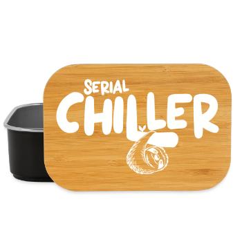 Süßes Lazy Vibes Tee – Geschenk Idee Serialchiller - Lunch Box - Schwarz - Vorne