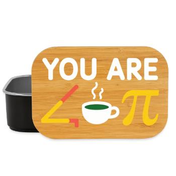 Du bist acute tea Pi Kaffee a Cutie pie - Lunch Box - Schwarz - Vorne