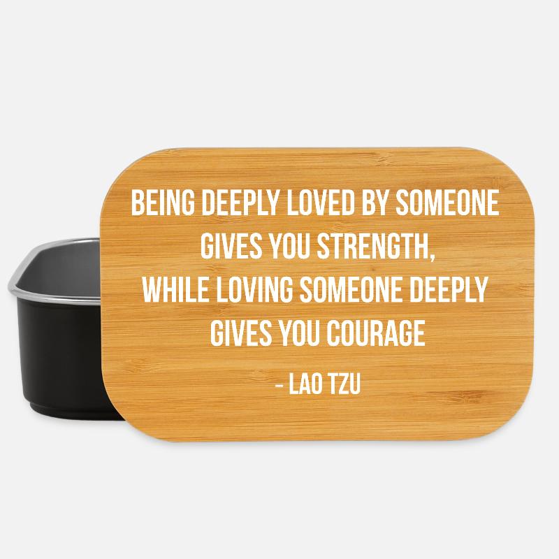 Lao Tzu Strength Courage Quote - Lunch Box - black