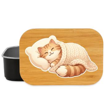 Katze Schlafen - Lunch Box - Schwarz - Vorne