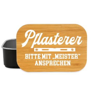 Pflasterer Meister Pflasterermeister Chef - Lunch Box - Schwarz - Vorne