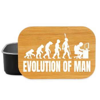 Programmierer Computerfreak Evolution Retro - Lunch Box - Schwarz - Vorne