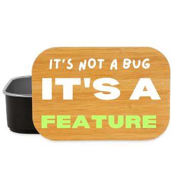 Ce n’est pas un bug, c’est une fonctionnalité - Boîte à goûter - noir - Devant