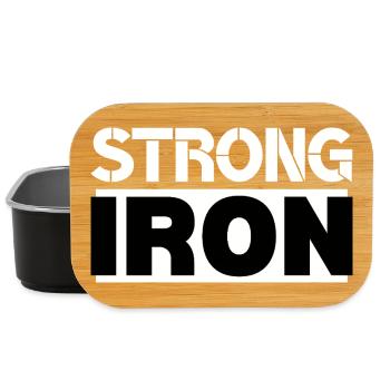 Strong Iron Gym Fitness Motivation Weightlifting - Lunch Box - black - Front