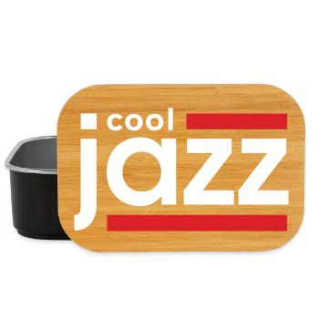 Cool Jazz Logo with Red Bars - Lunch Box - black - Front