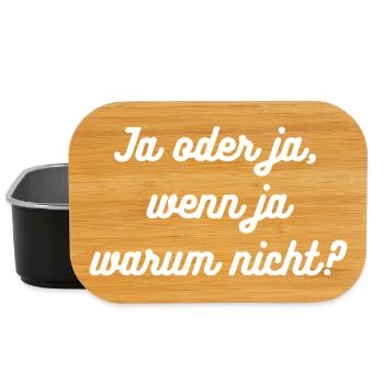 HN Ja oder ja, wenn ja warum nicht? - Lunch Box - Schwarz - Vorne