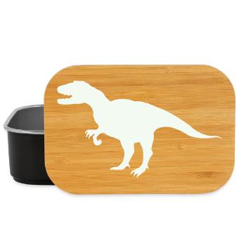 T-Rex Silhouette im Retro-Look - Lunch Box - Schwarz - Vorne