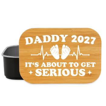 Daddy 2027 Funny Pregnancy Announcement - Lunch Box - Schwarz - Vorne