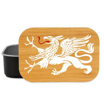 Rostock griffin in white with red tongue - Lunch Box - black - Front