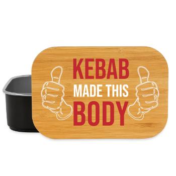 Kebab a fait ce corps - Boîte à goûter - noir - Devant