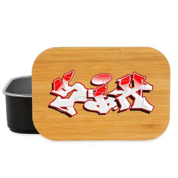 Urban Graffiti in Bold Red and White - Lunch Box - black - Front