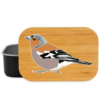 Chaffinch Illustration – Native Birds - Lunch Box - black - Front