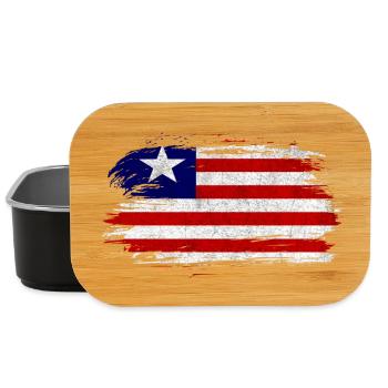 Liberia Vintage Flagge - Lunch Box - Schwarz - Vorne
