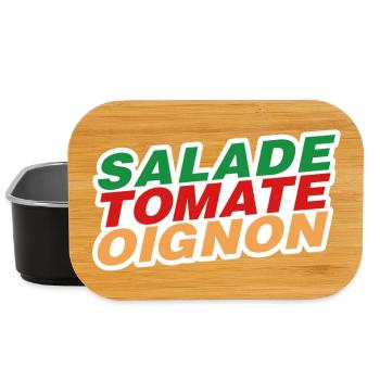 Salade Tomate Oignon – Typo Color Block - Boîte à goûter - noir - Devant