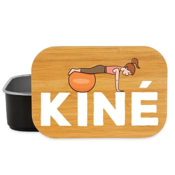 Kiné Cadeau pour Masseur Kinésithérapeute - Boîte à goûter - noir - Devant