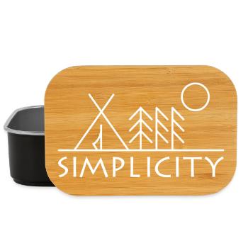 Simplicity Forest Trees Minimalism Symbol Logo - Lunch Box - black - Front