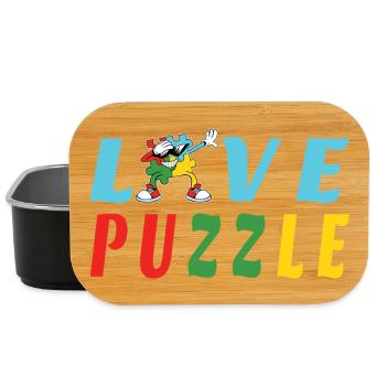 Love Puzzle - Lunch Box - black - Front