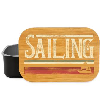 Segeln Segler Segelboot Retro Vintage - Lunch Box - Schwarz - Vorne