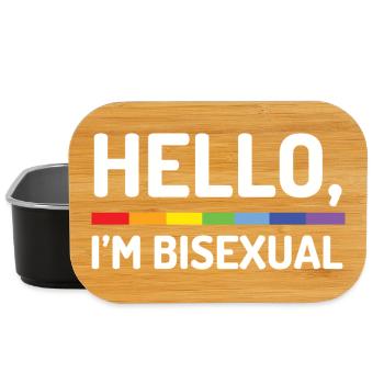 Bonjour, je suis bisexuel - Boîte à goûter - noir - Devant