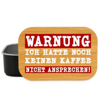 Ich hatte noch keinen Kaffee - Nicht ansprechen - Lunch Box - Schwarz - Vorne