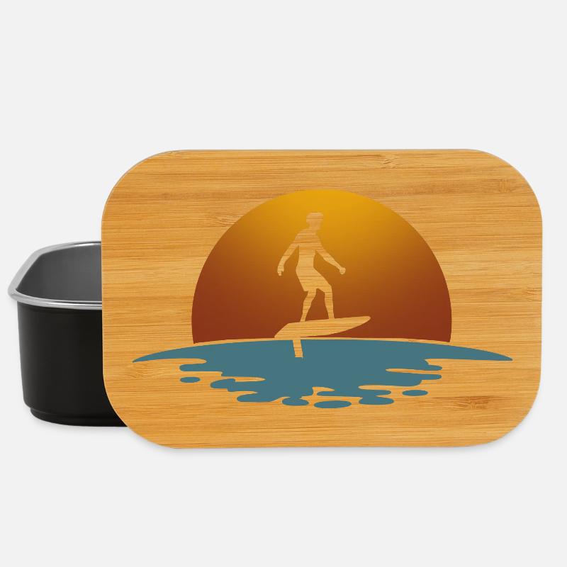 Hydrofoil Surfing Surf Surfer Hydrofoil Surfen - Lunch Box - Schwarz