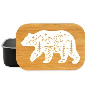 Natur Totem Eisbär - Lunch Box - Schwarz - Vorne