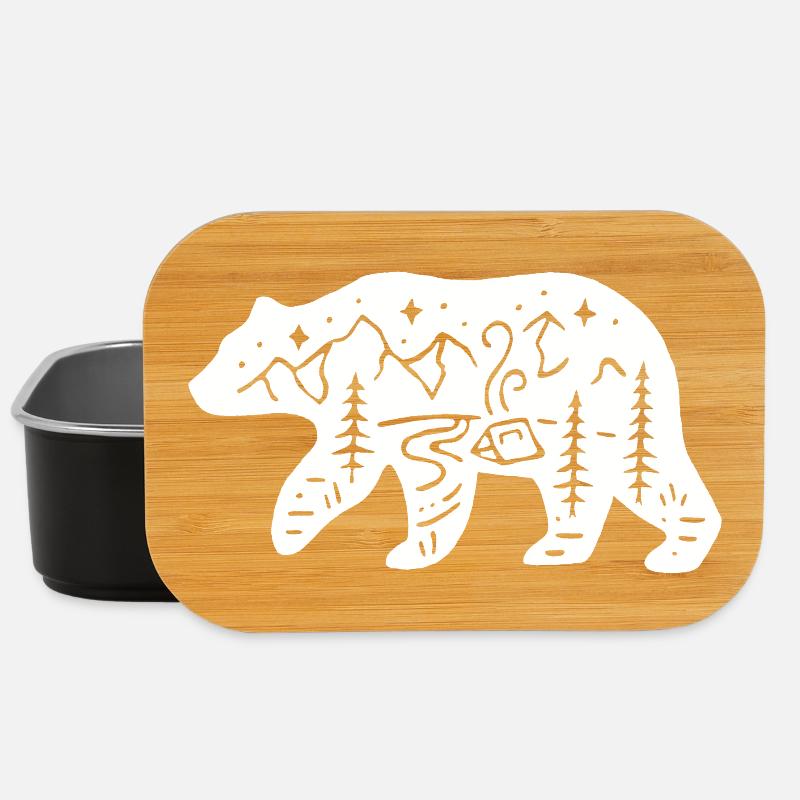 Natur Totem Eisbär - Lunch Box - Schwarz