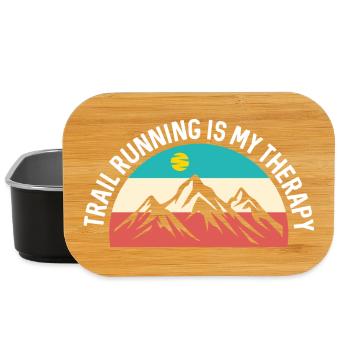 Trailrunning ist meine Therapie - Lunch Box - Schwarz - Vorne