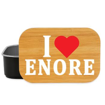 t-shirt I love Enore t-shirt gift idea - Lunch Box - black - Front