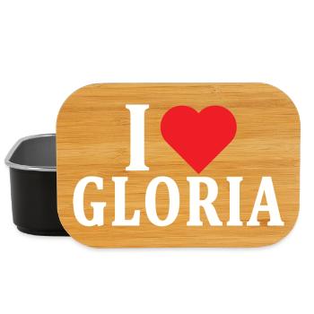 T-Shirt Ich liebe Gloria T-Shirt Geschenkidee - Lunch Box - Schwarz - Vorne