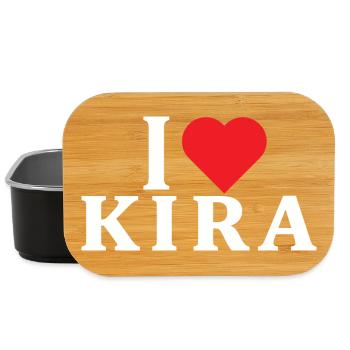 T-Shirt Ich liebe Kira T-Shirt Geschenkidee - Lunch Box - Schwarz - Vorne