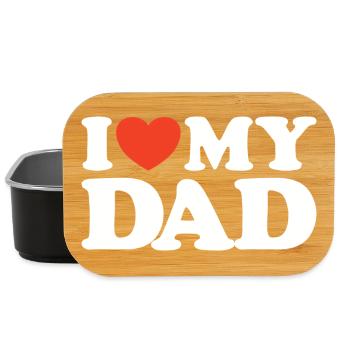 I love my Dad Heart Shirt - Lunch Box - black - Front