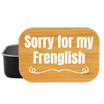 parler anglais, parler français, Français humour - Boîte à goûter - noir - Devant