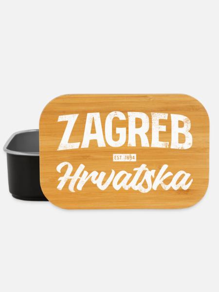 Zagreb Hrvatska Schriftzug - Lunch Box - Schwarz