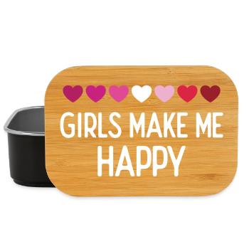 Pride Month LGBTQ - Girls Make Me Happy - Lunch Box - black - Front