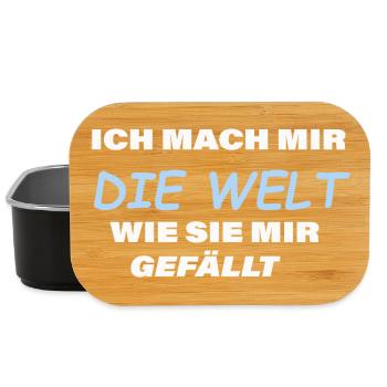 Ich mach mir die Welt ... - Lunch Box - Schwarz - Vorne