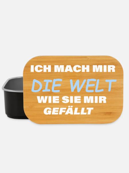 Ich mach mir die Welt ... - Lunch Box - Schwarz