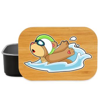 Bär Schwimmen Schwimmbrille Sommer - Lunch Box - Schwarz - Vorne