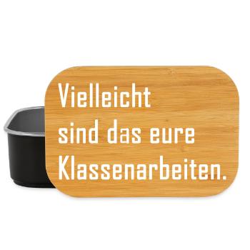 Vielleicht sind das eure Klassenarbeiten - Lehrer - Lunch Box - Schwarz - Vorne