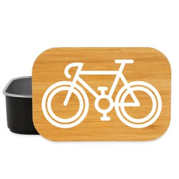 Fahrrad Rennrad Gravel SInglespeed Bahnrad Logo - Lunch Box - Schwarz - Vorne
