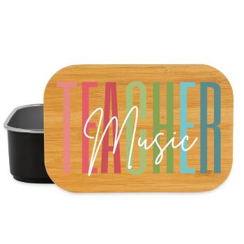 Musiklehrerin Music Teacher Geschenk - Lunch Box - Schwarz - Vorne