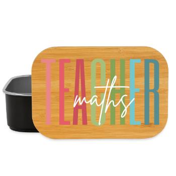 Mathelehrerin Mathe Lehrerin Geschenk - Lunch Box - Schwarz - Vorne