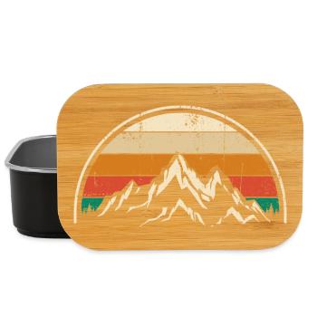 Crimson Peaks Retro Sonnenuntergang - Lunch Box - Schwarz - Vorne