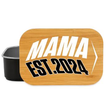 MAMA Shirt Est.2024 - Lunch Box - Schwarz - Vorne