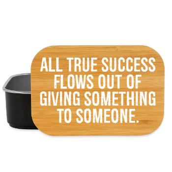 all true success flows out of giving something - Lunch Box - Schwarz - Vorne